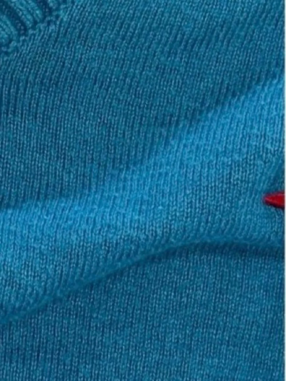 Hollister Men's V-Neck Sweater Size Medium Lightweight Teal w Seagull Icon
